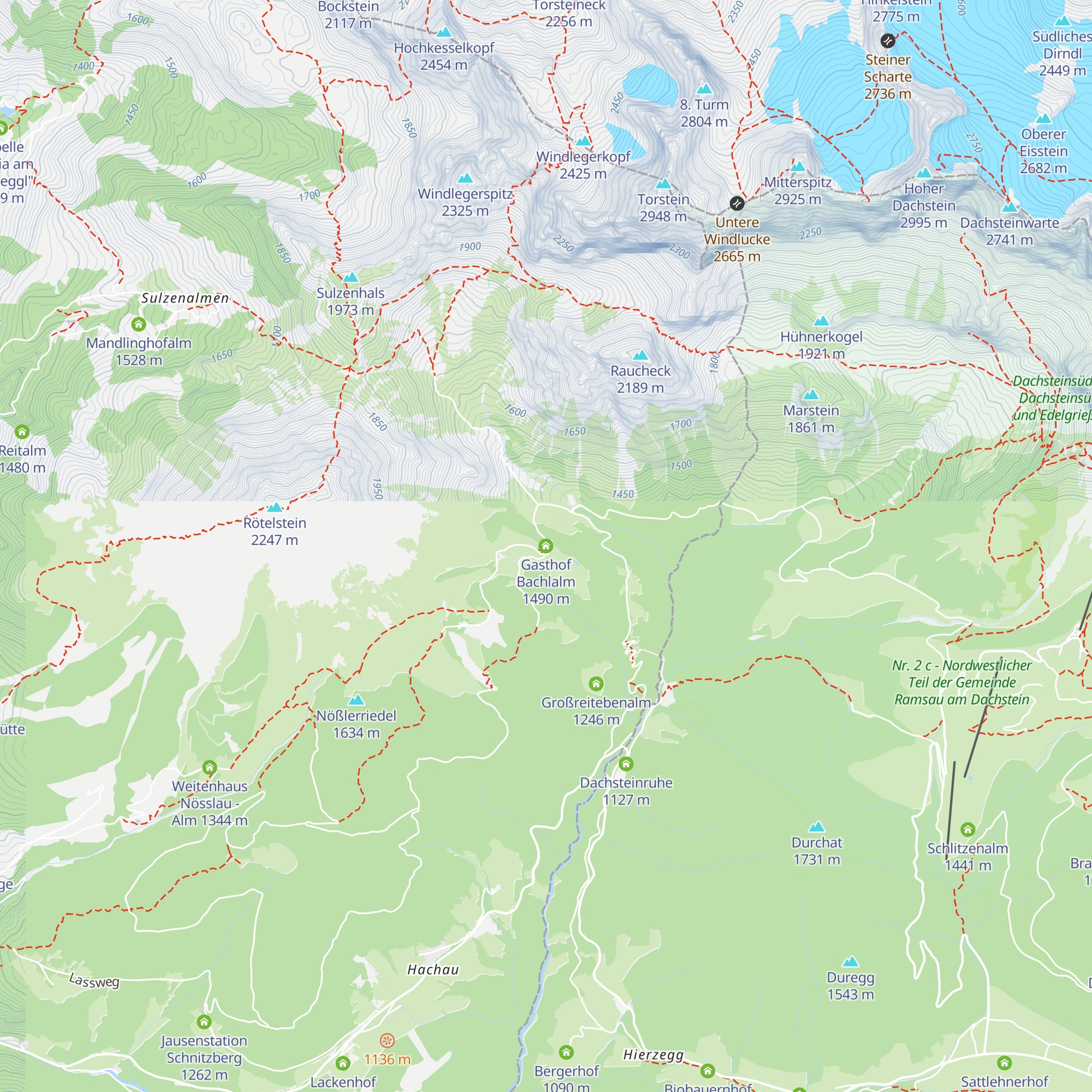 Gasthof Bachlalm map