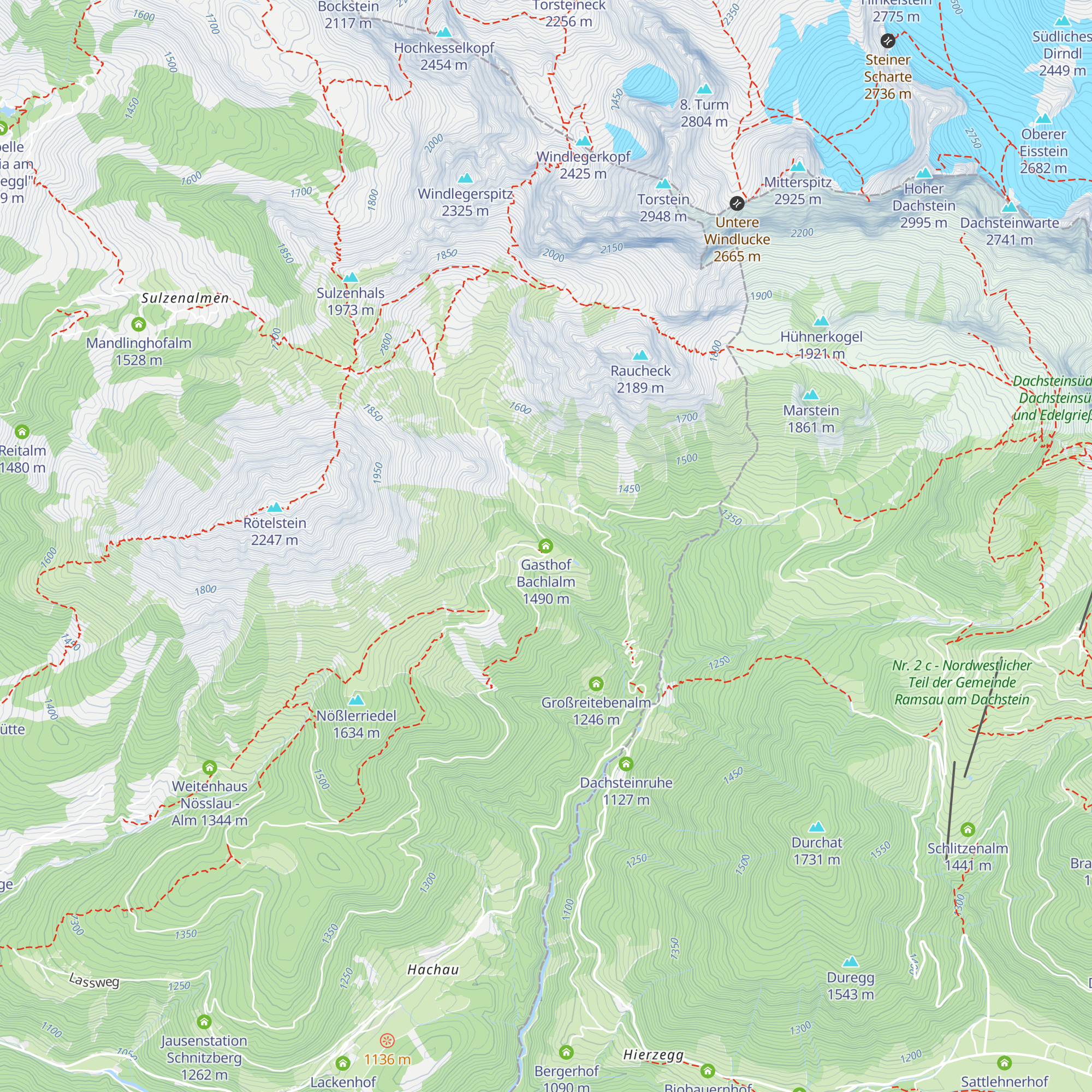 Gasthof Bachlalm map