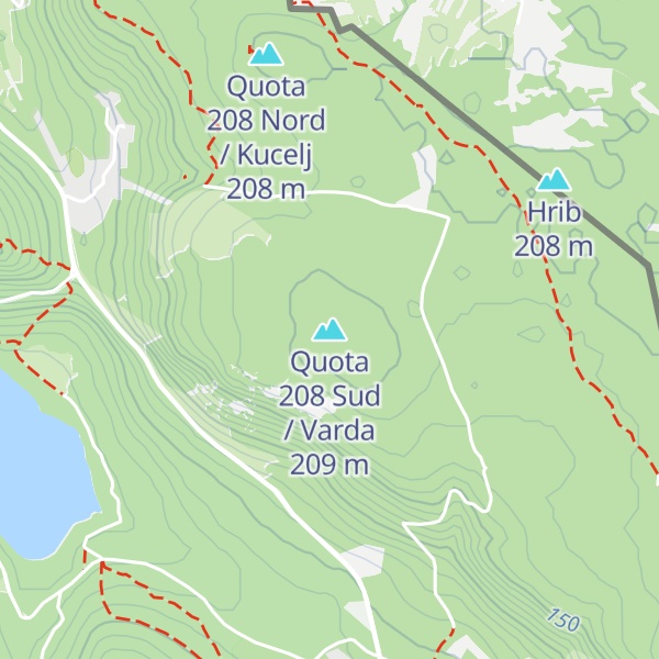 Map of Quota 208 Sud / Varda