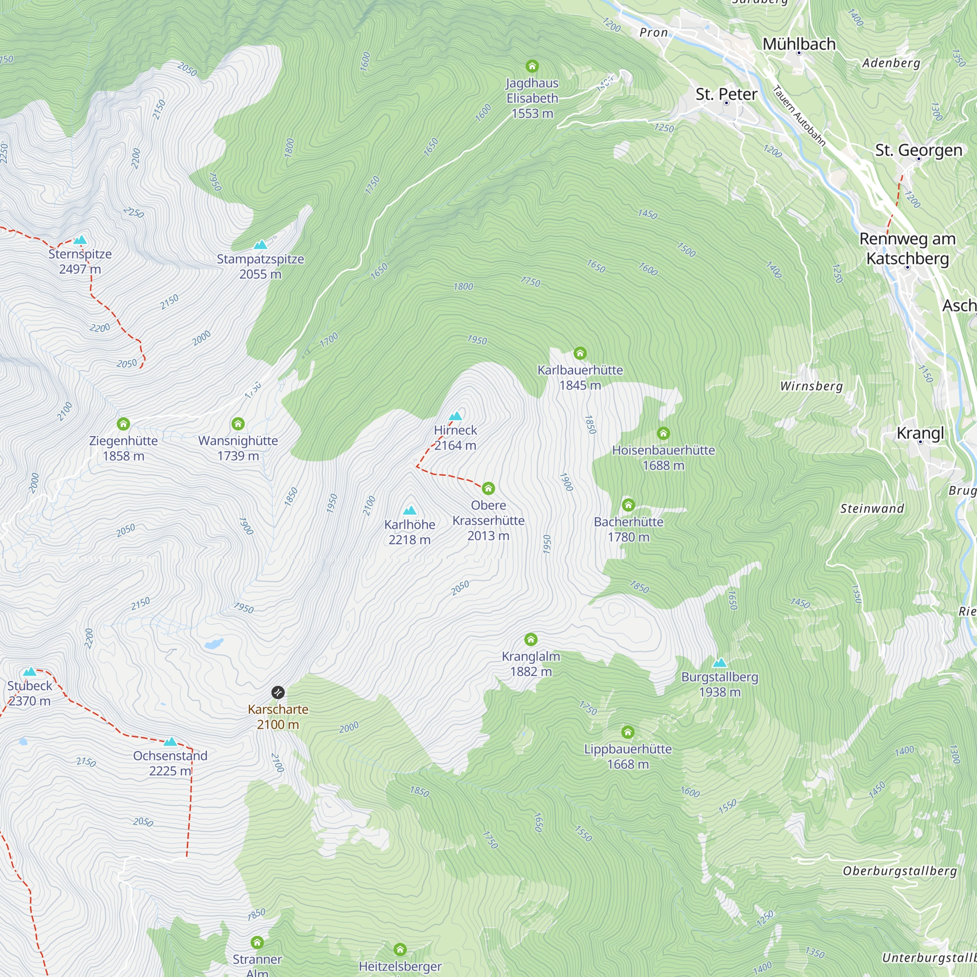 Obere Krasserhütte map