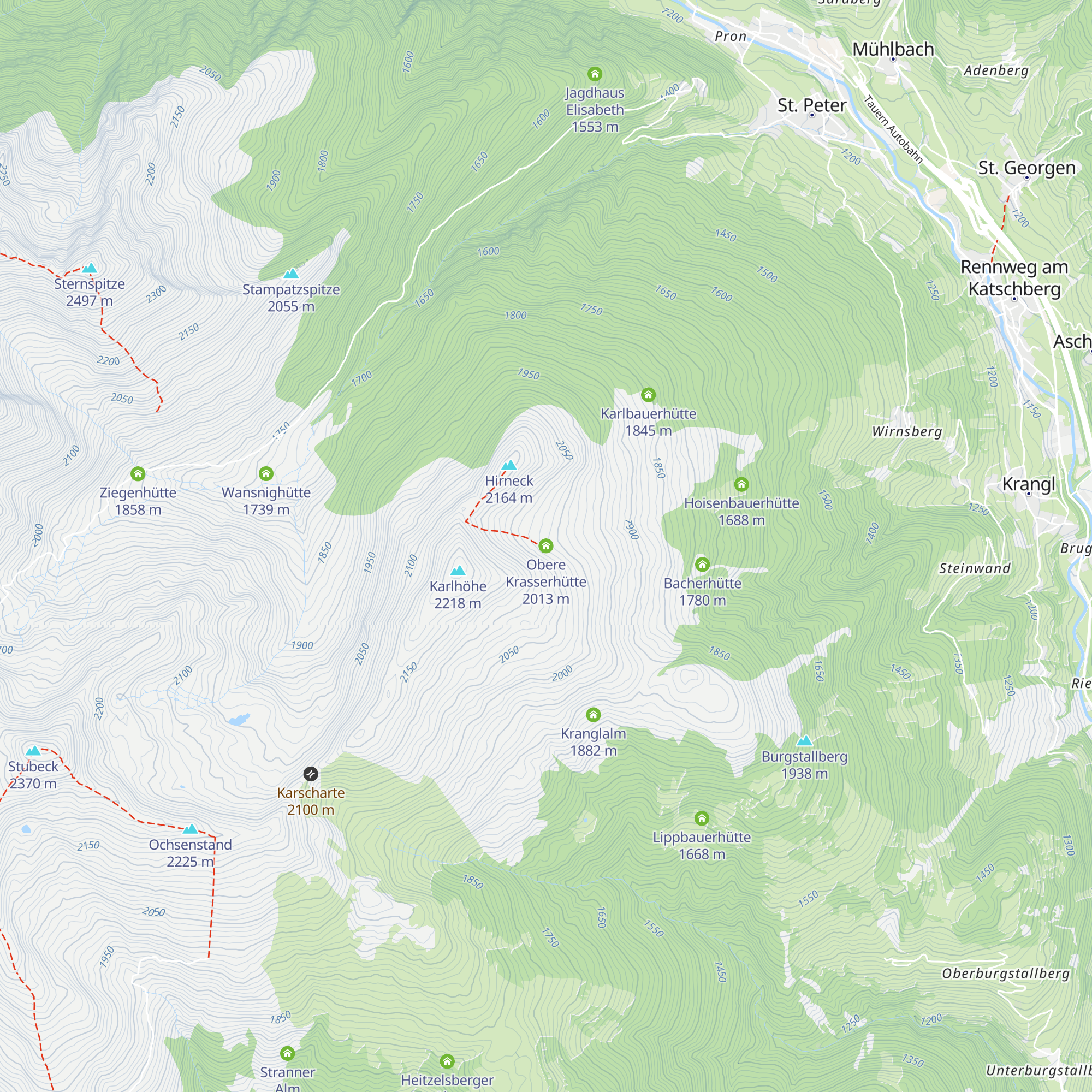 Obere Krasserhütte map