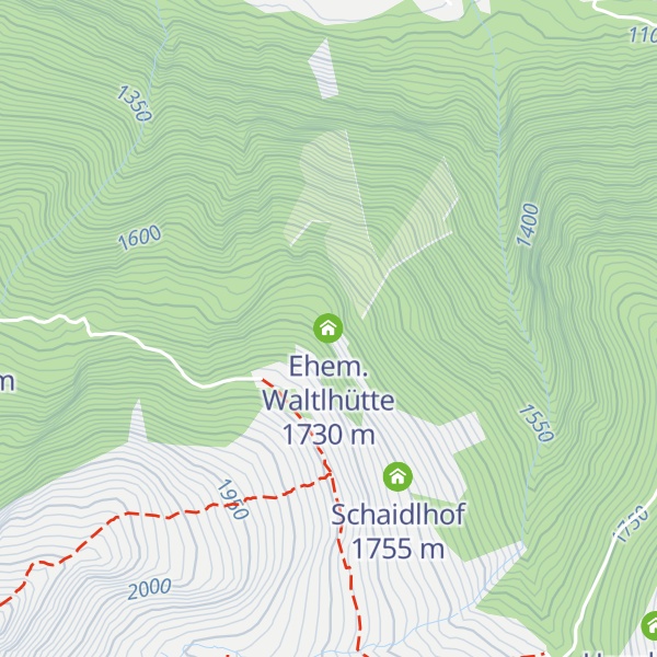 Map of Ehem. Waltlhütte