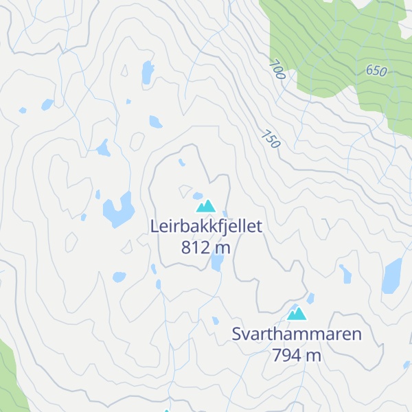 Map of Leirbakkfjellet