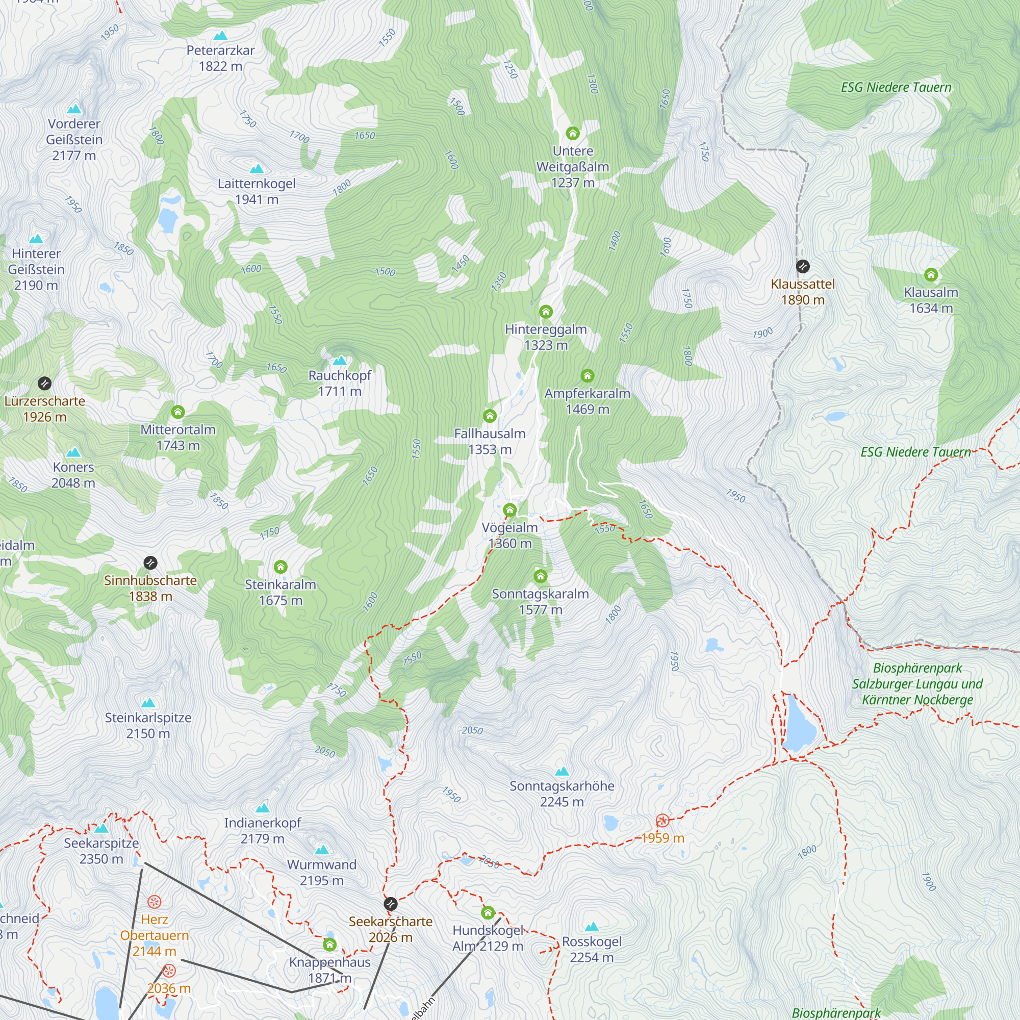 Vögeialm map