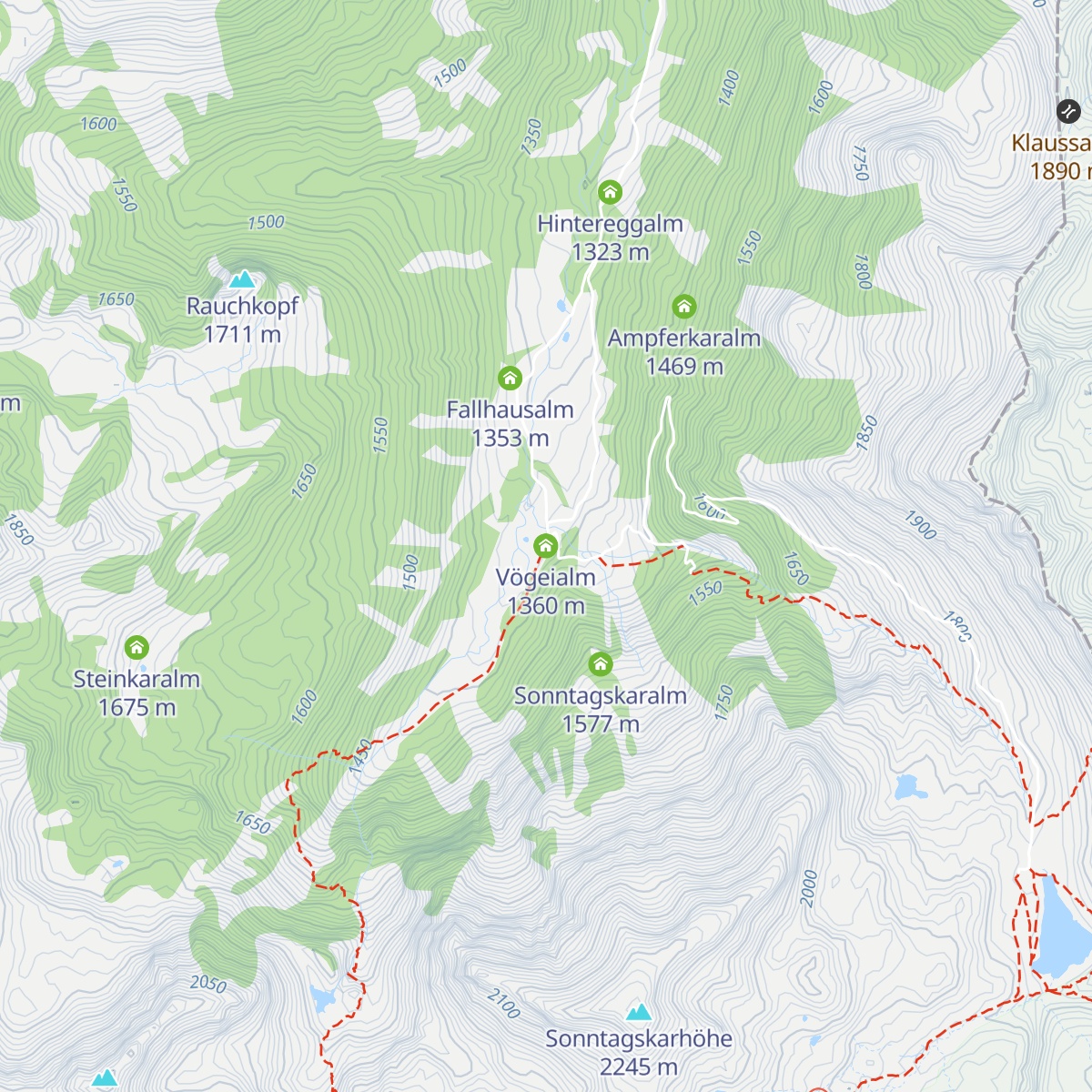 Vögeialm map