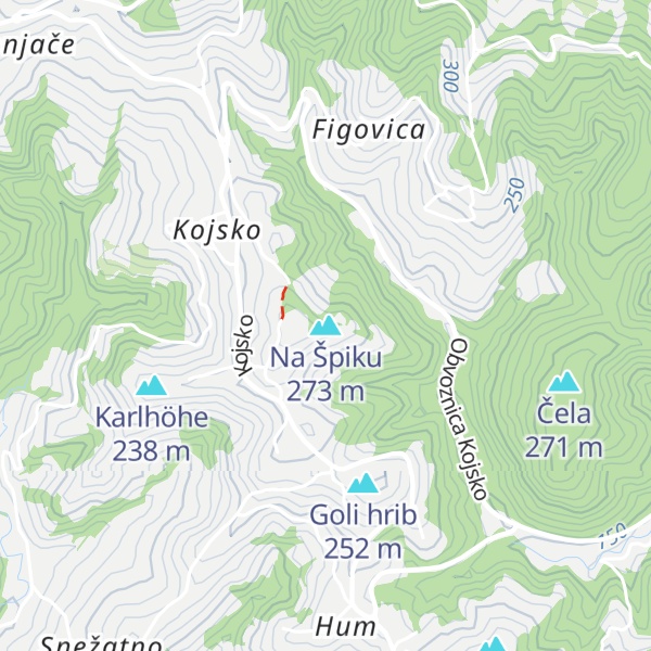 Map of Na Špiku