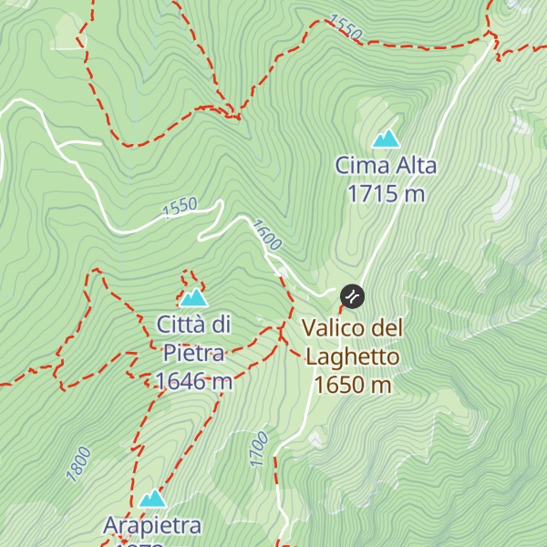 Map of Rifugio Cima alta