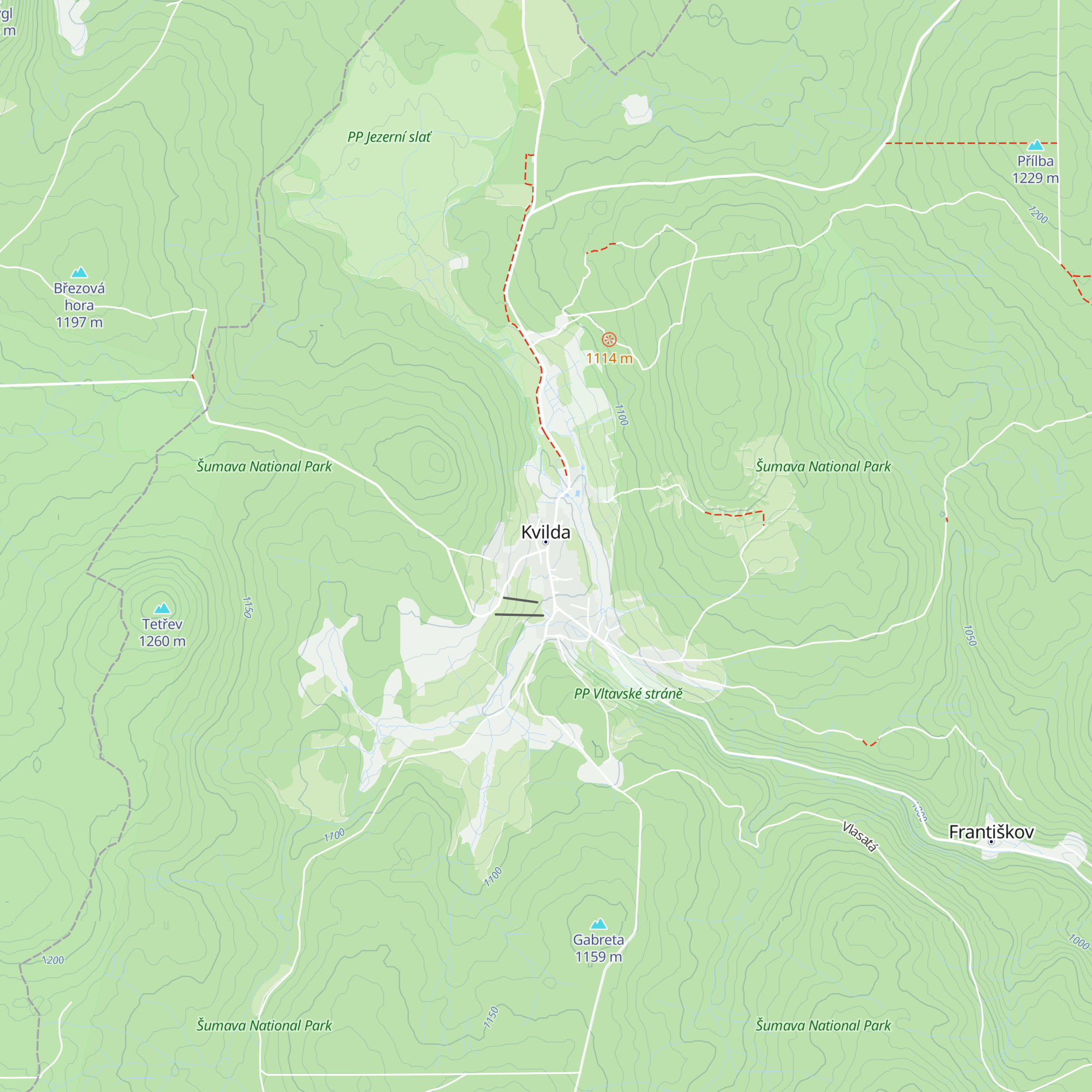 Informační středisko Kvilda - Správa Národního parku Šumava map