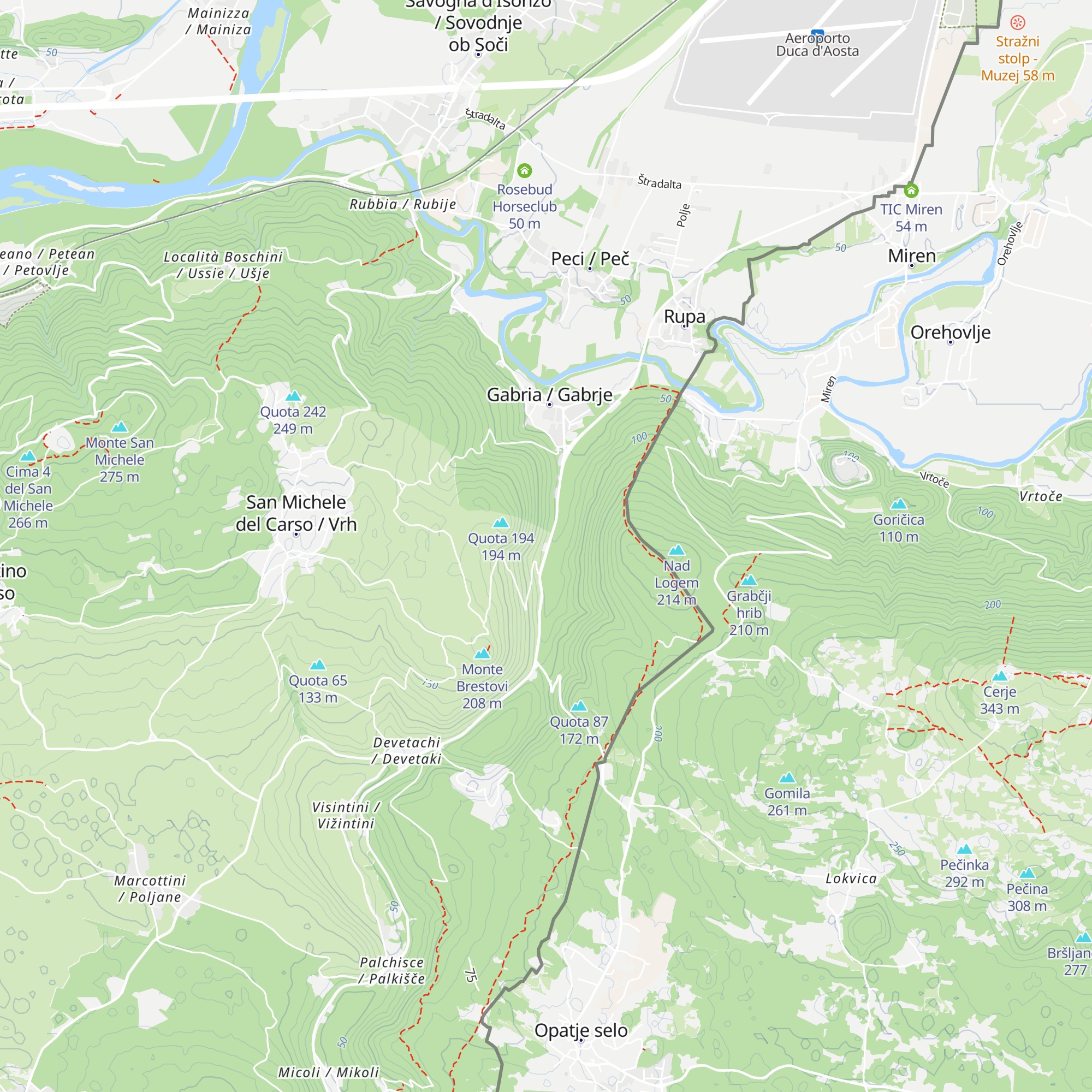 Casa Cantoniera / Čuvajnica map