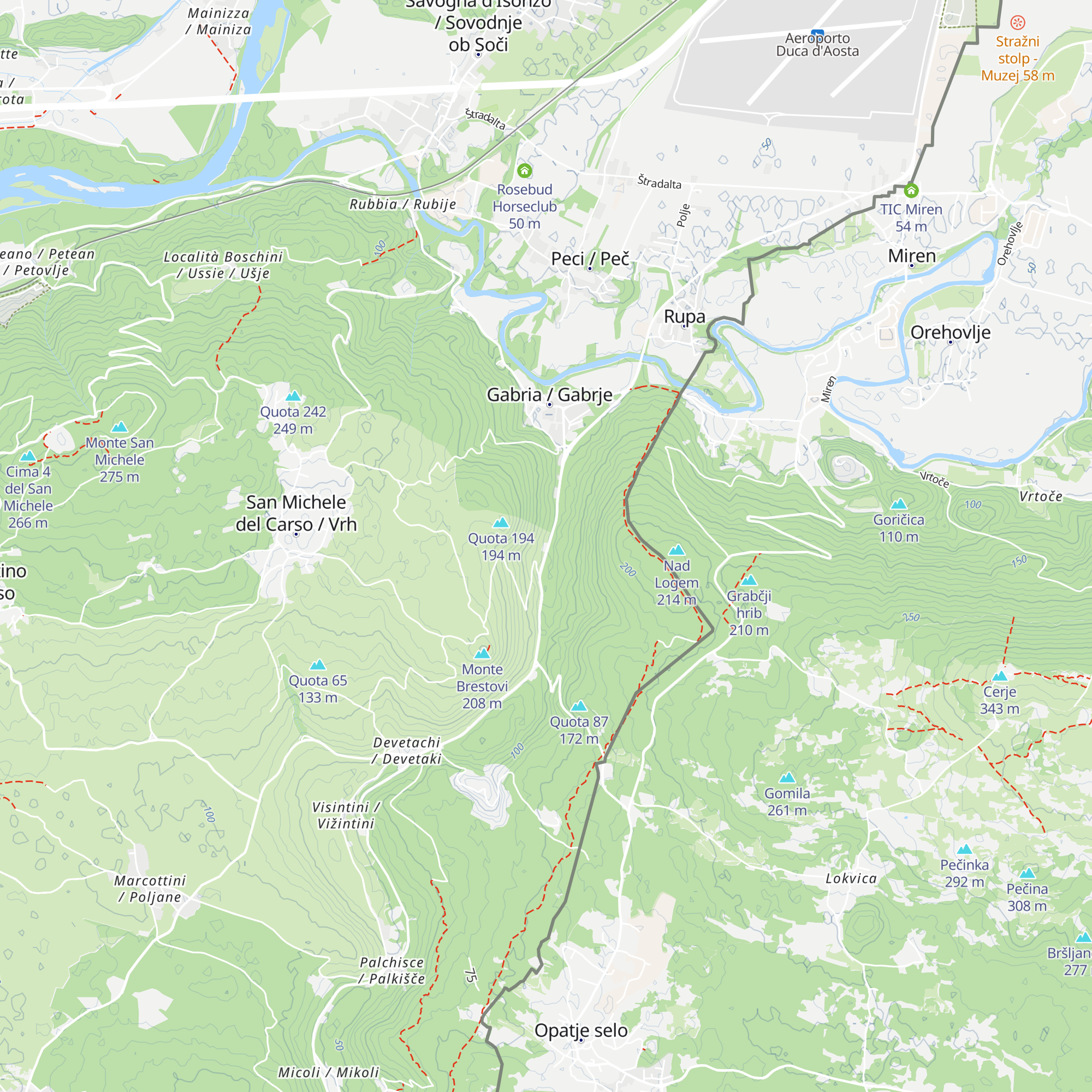 Casa Cantoniera / Čuvajnica map