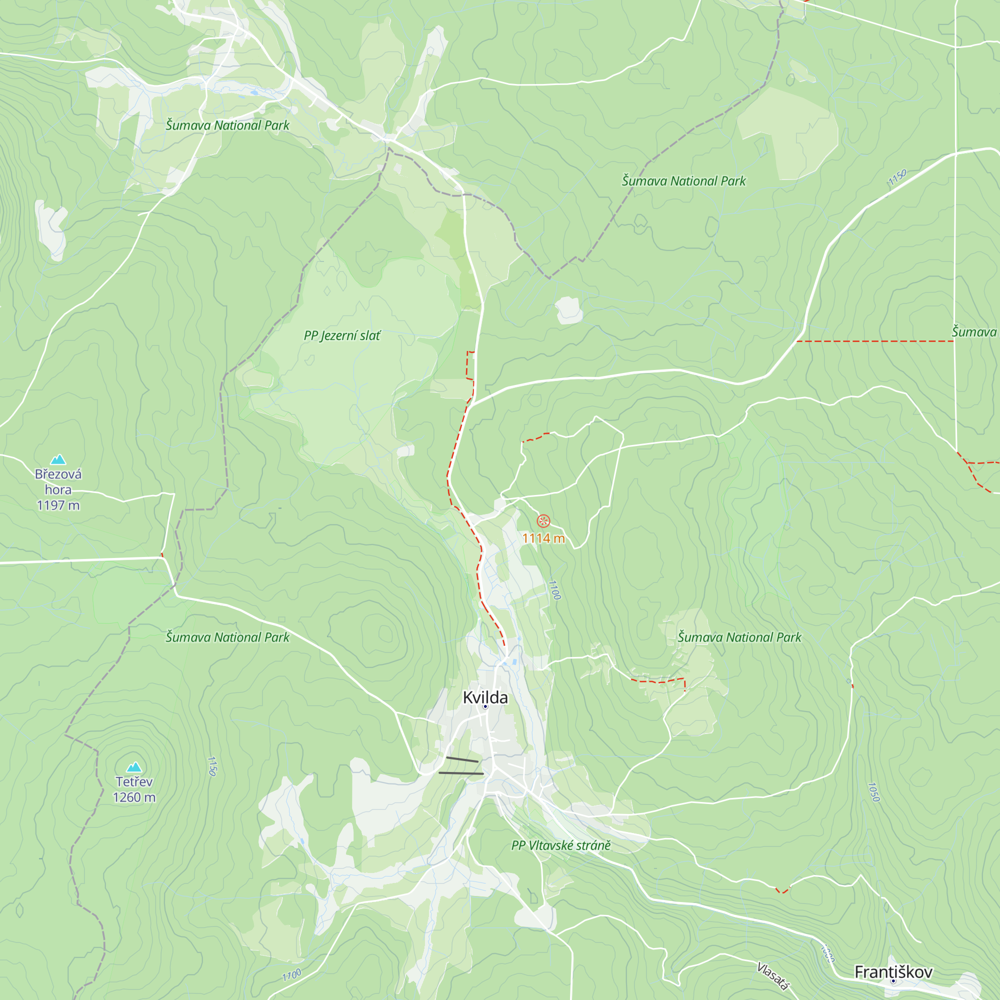 Kvilda Visitor center map