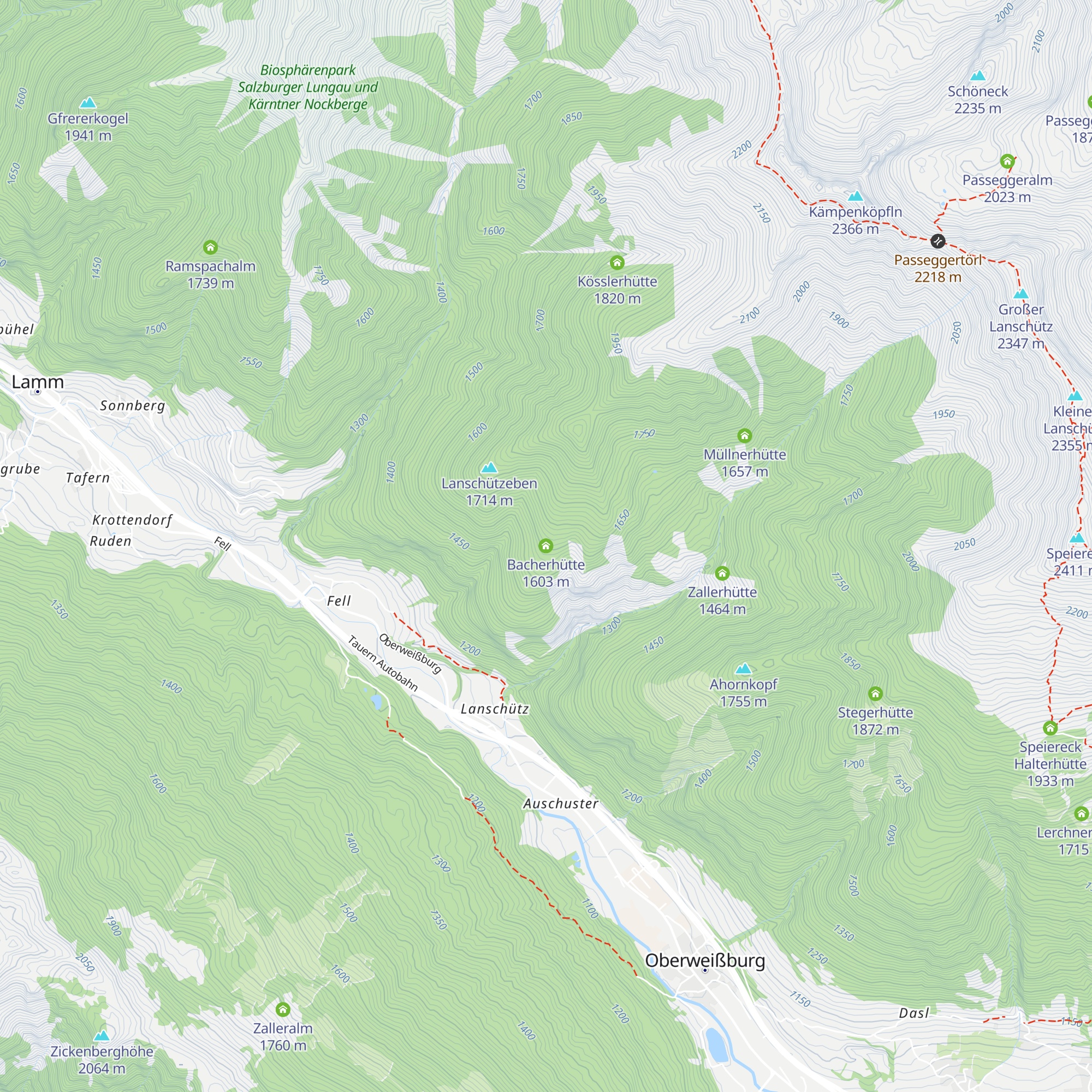 Bacherhütte map