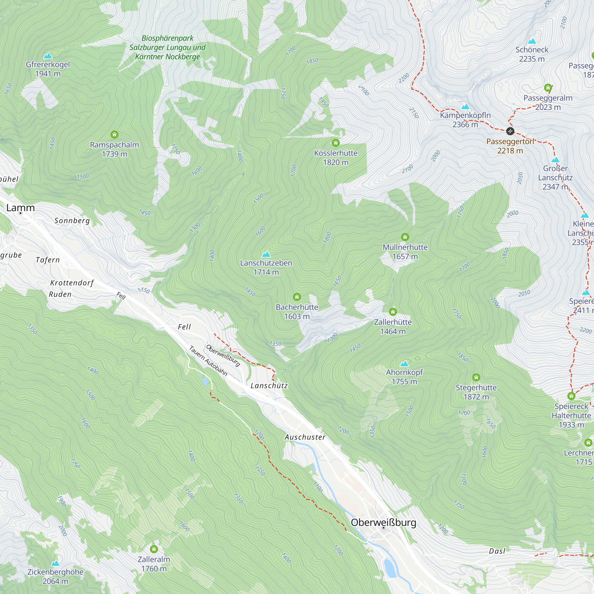 Bacherhütte map