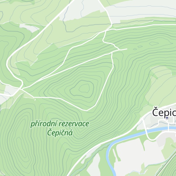 Map of Čepičná