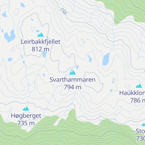 Map of Svarthammaren