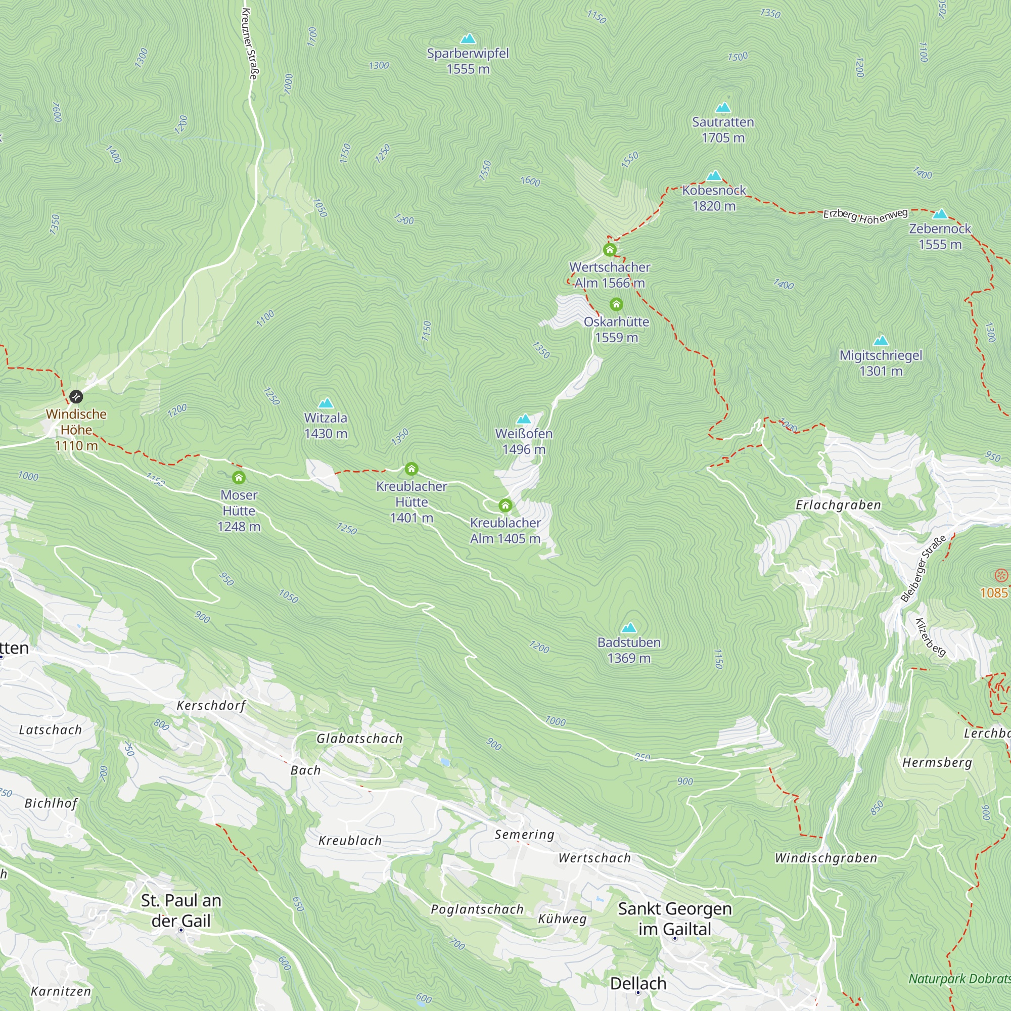 Kreublacher Alm map