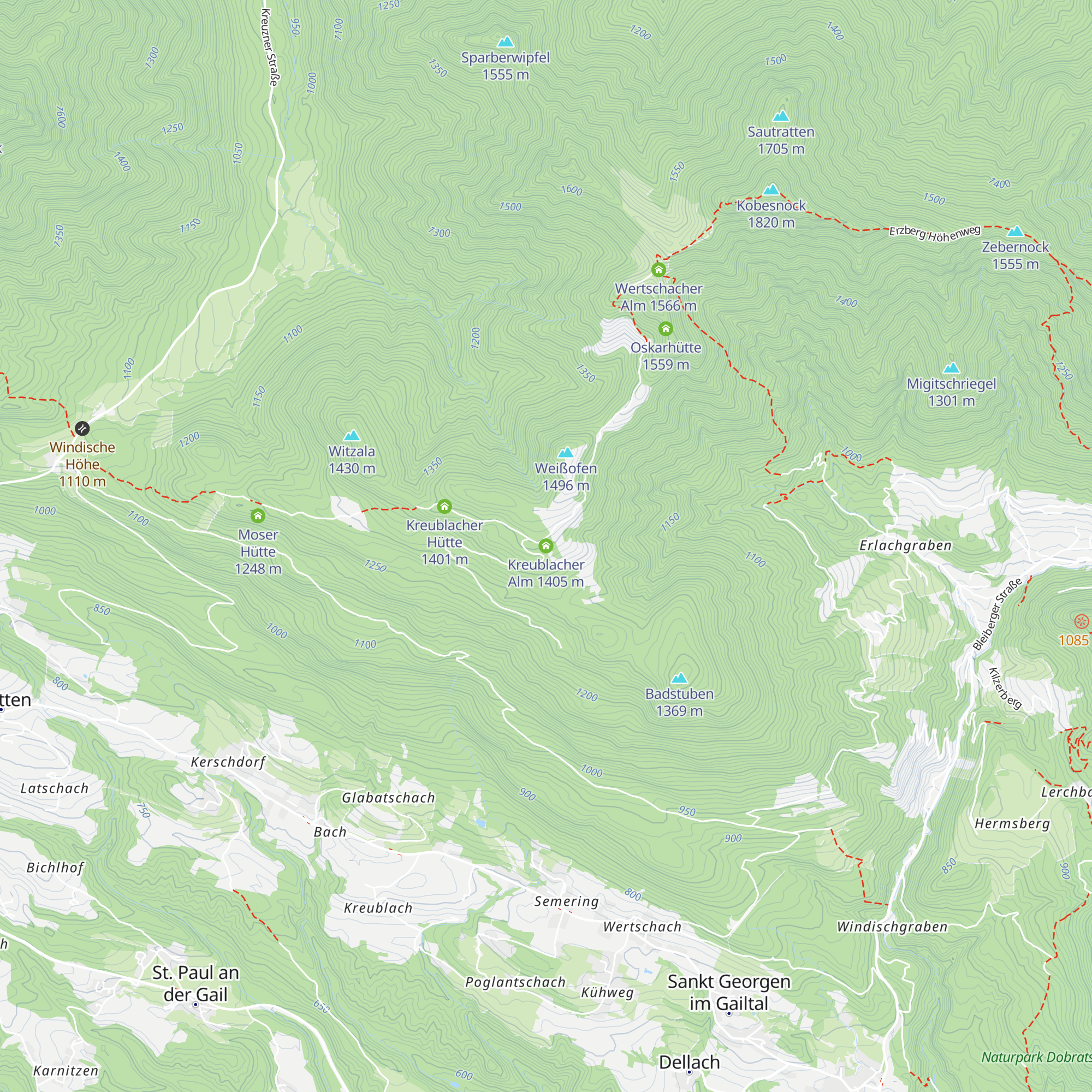 Kreublacher Alm map
