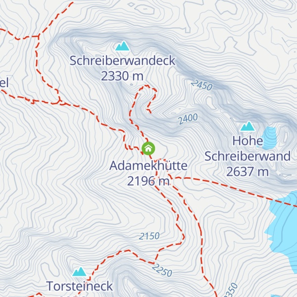 Map of Adamekhütte