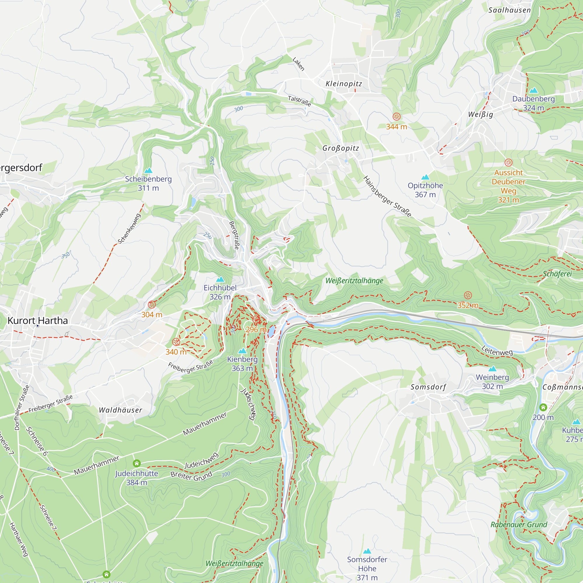 Schutzhütte der Sektion Wandern und Bergsteigen map