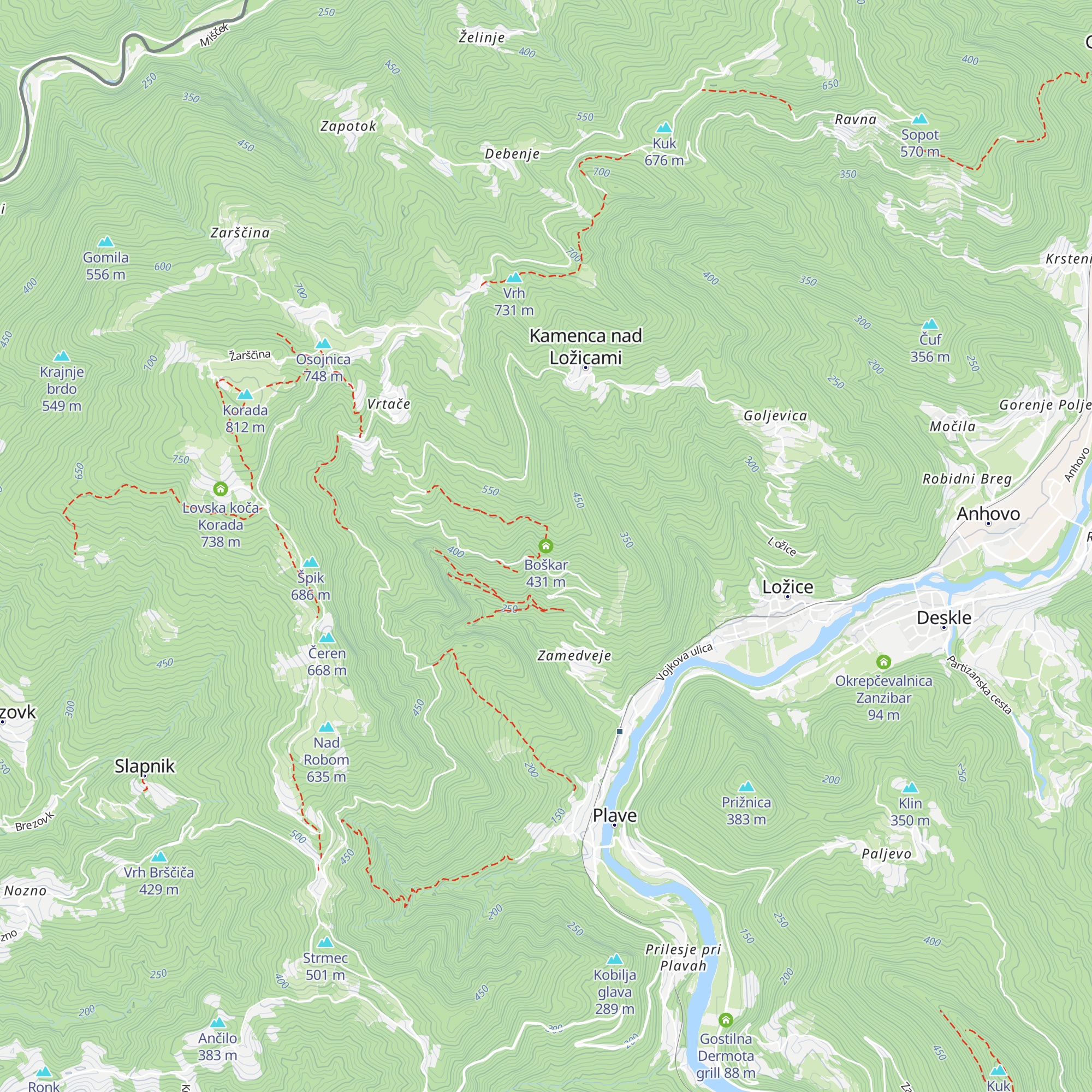 Boškar map