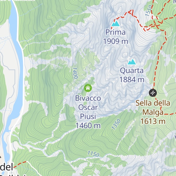 Map of Bivacco Oscar Piusi