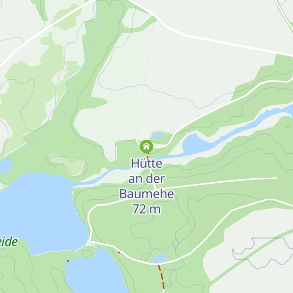 Map of Hütte an der Baumehe