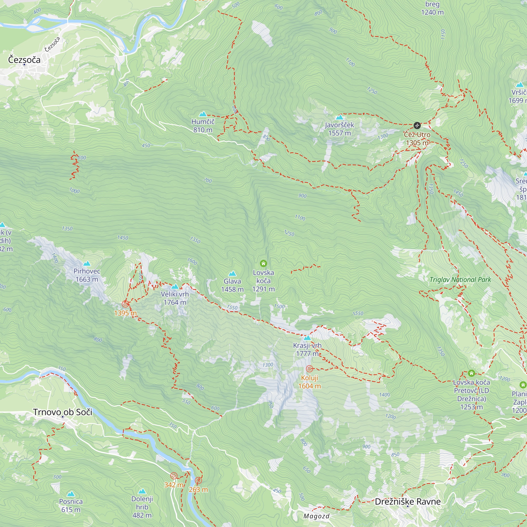 Lovska koča map