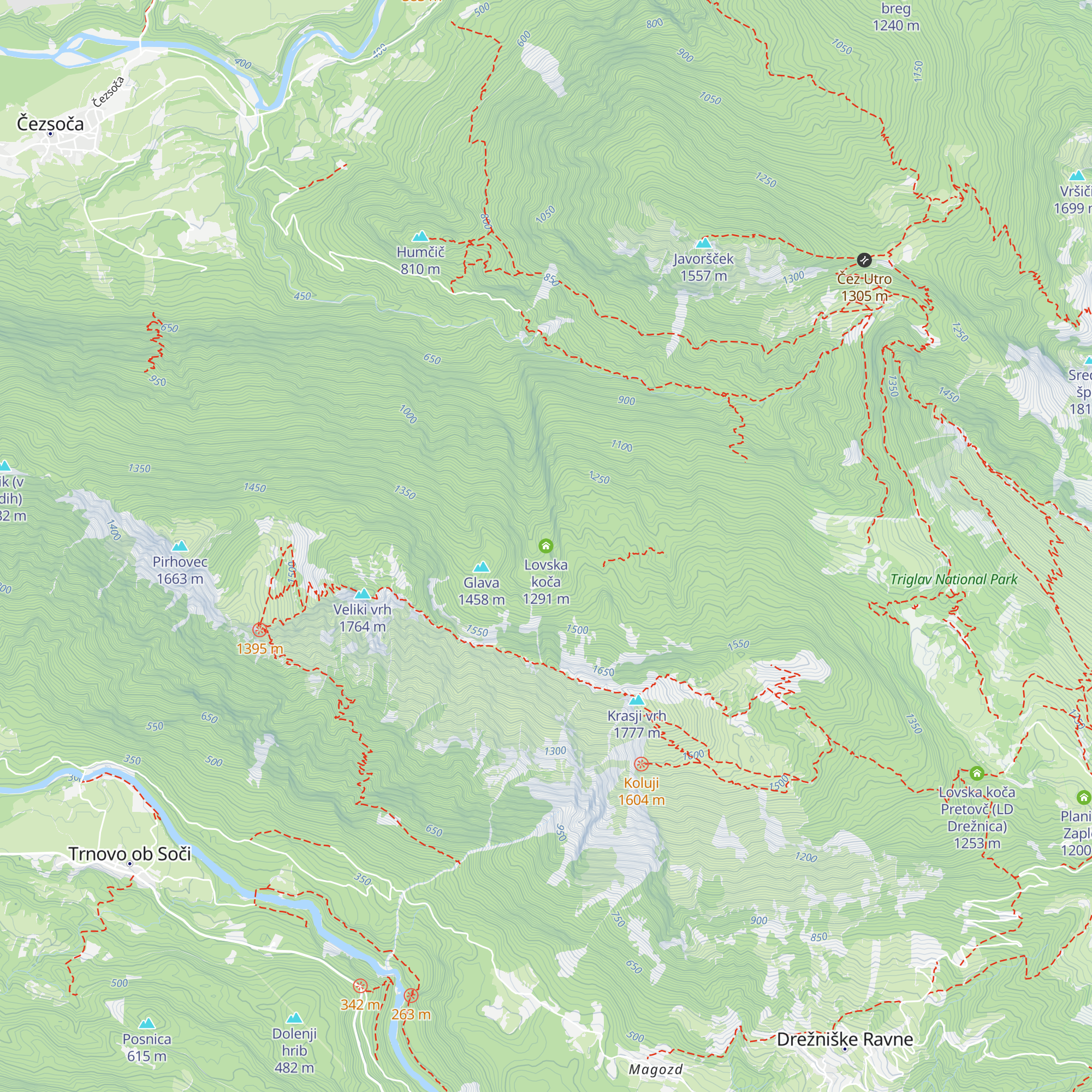 Lovska koča map