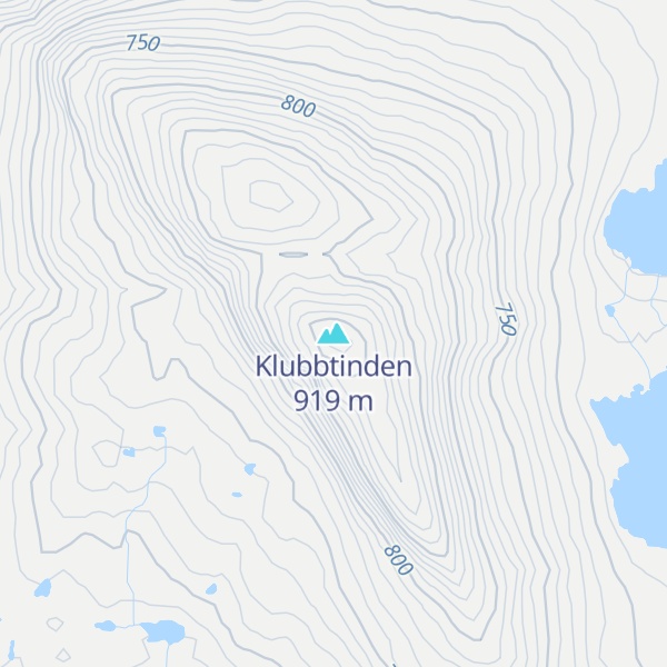 Map of Klubbtinden