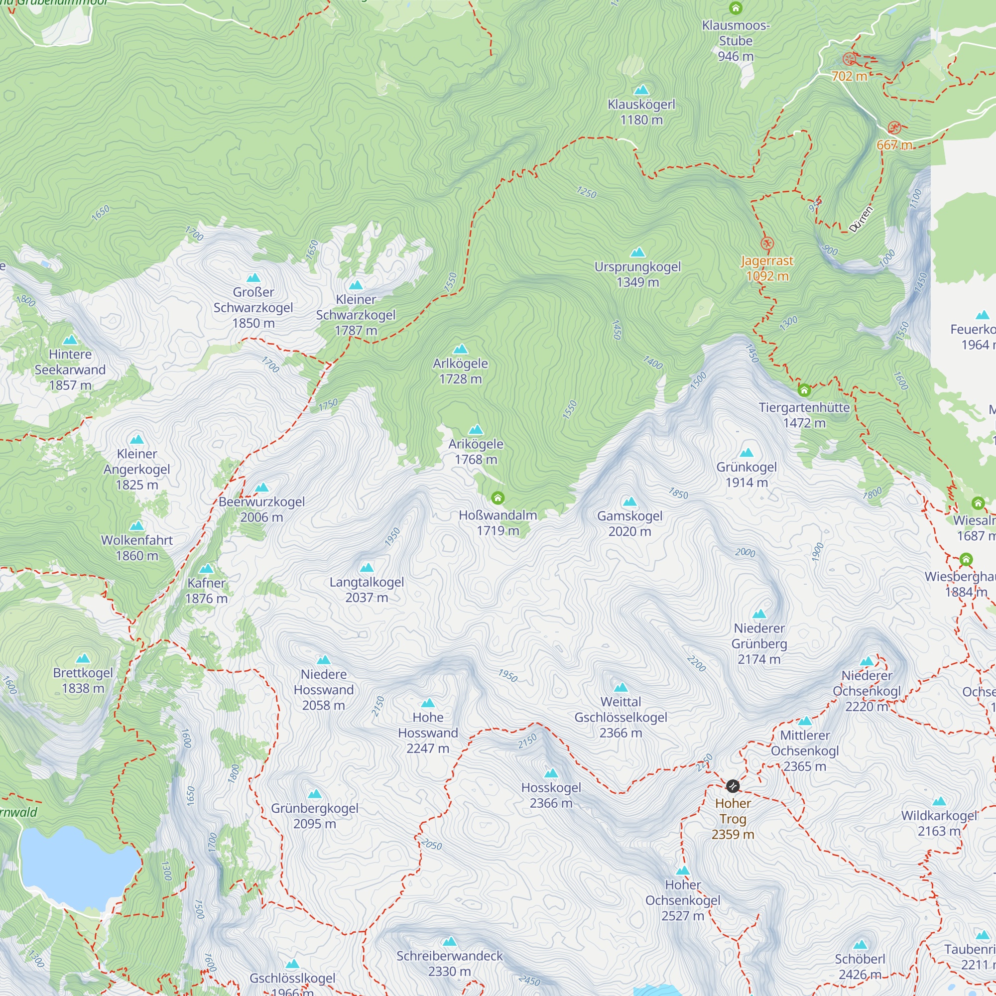 Hoßwandalm map