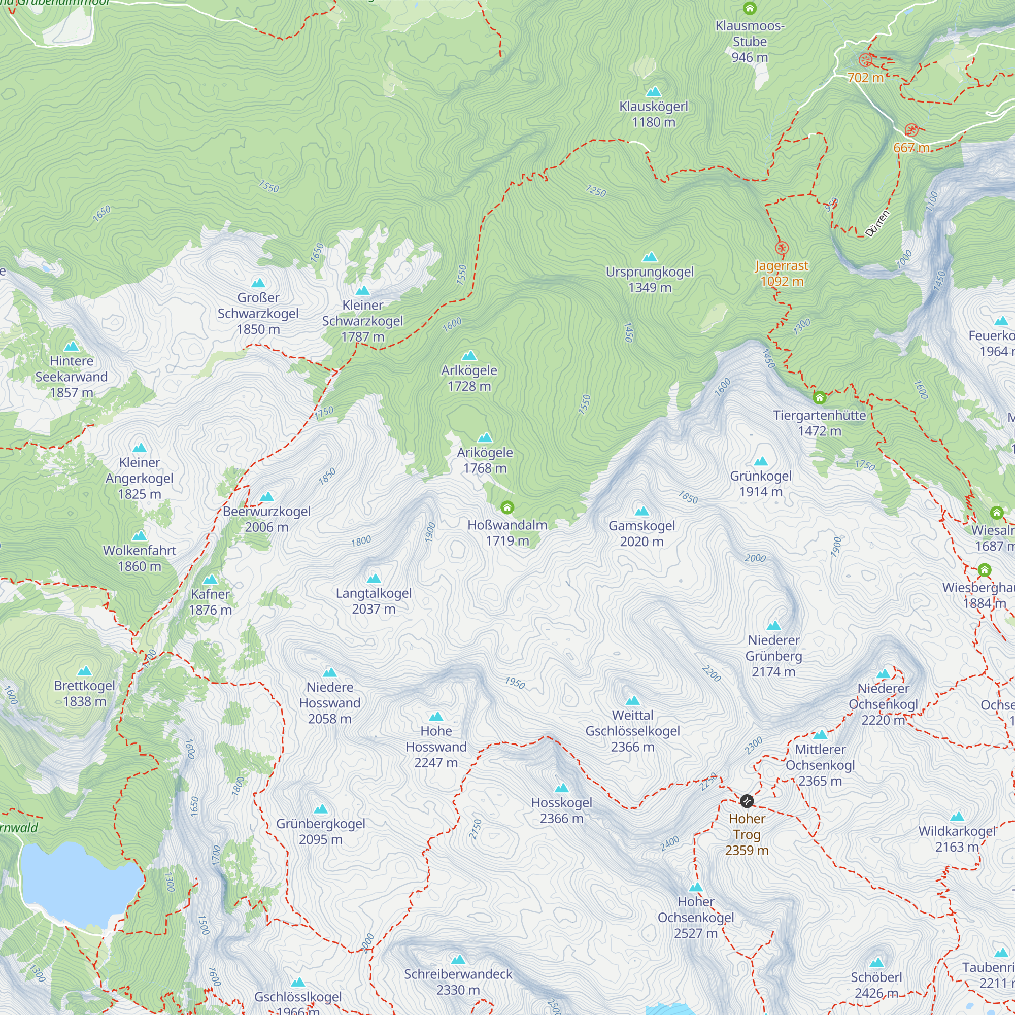 Hoßwandalm map