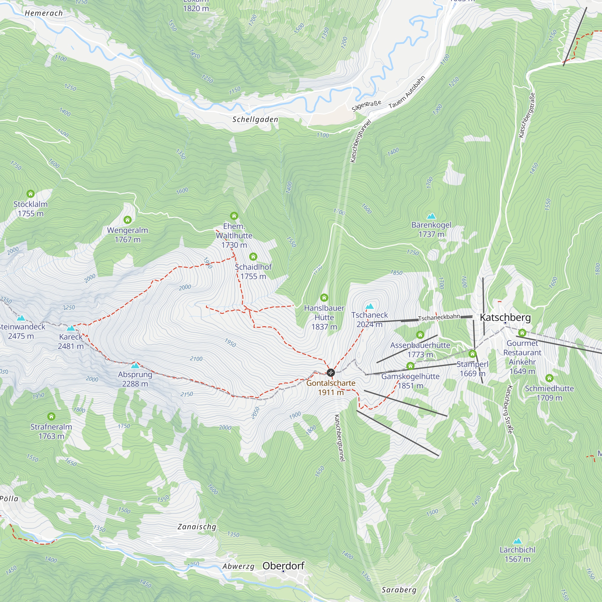 Pritzhütte map