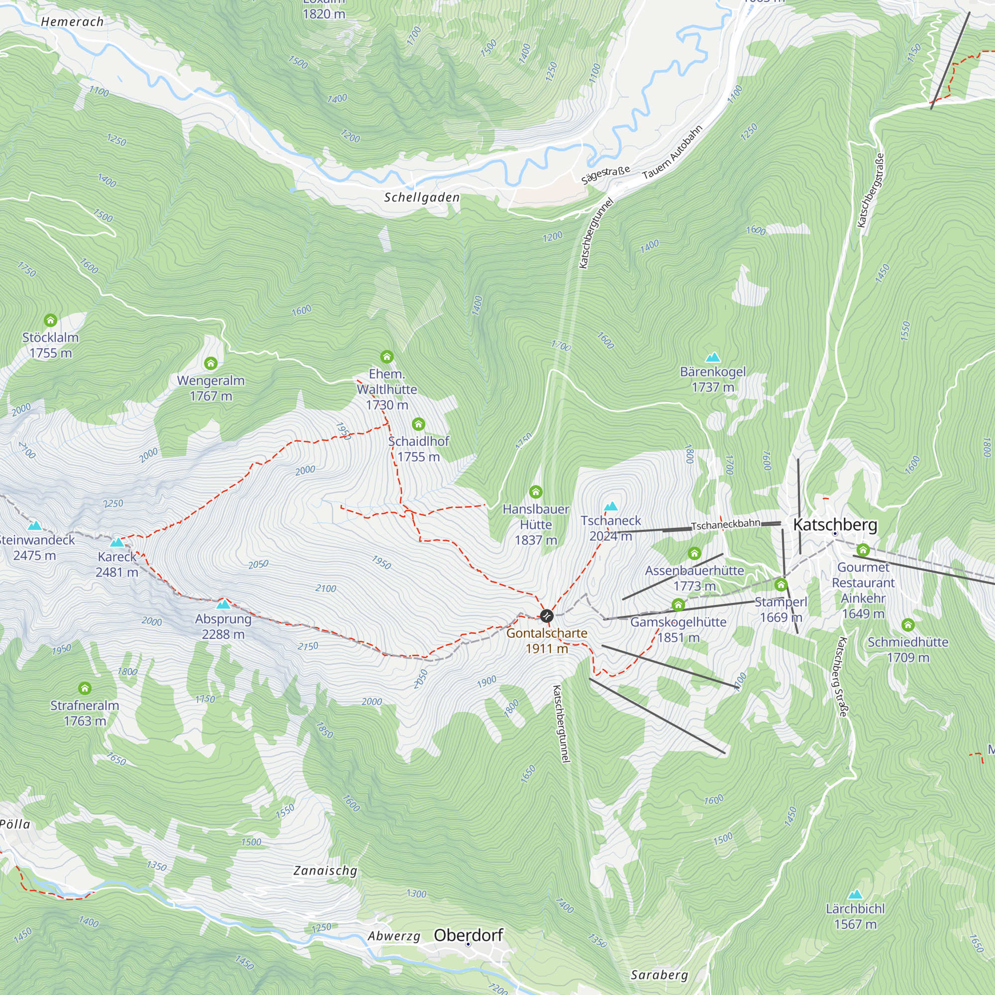 Pritzhütte map