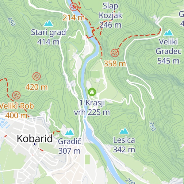 Map of 1 Krasji vrh