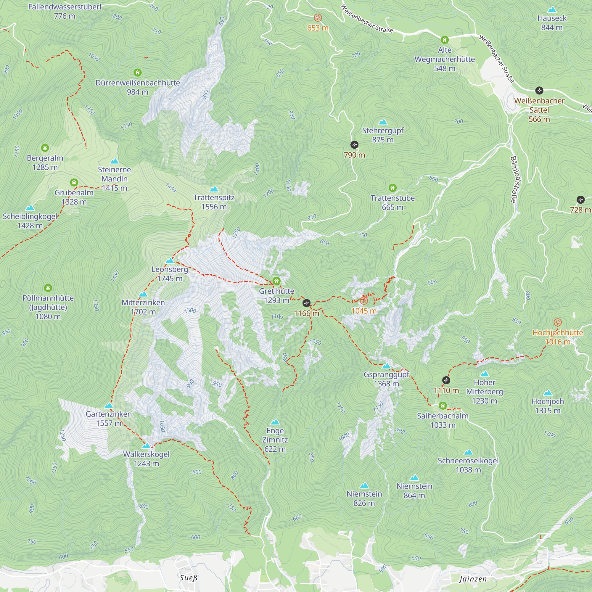 Schüttalm (verfallen) map