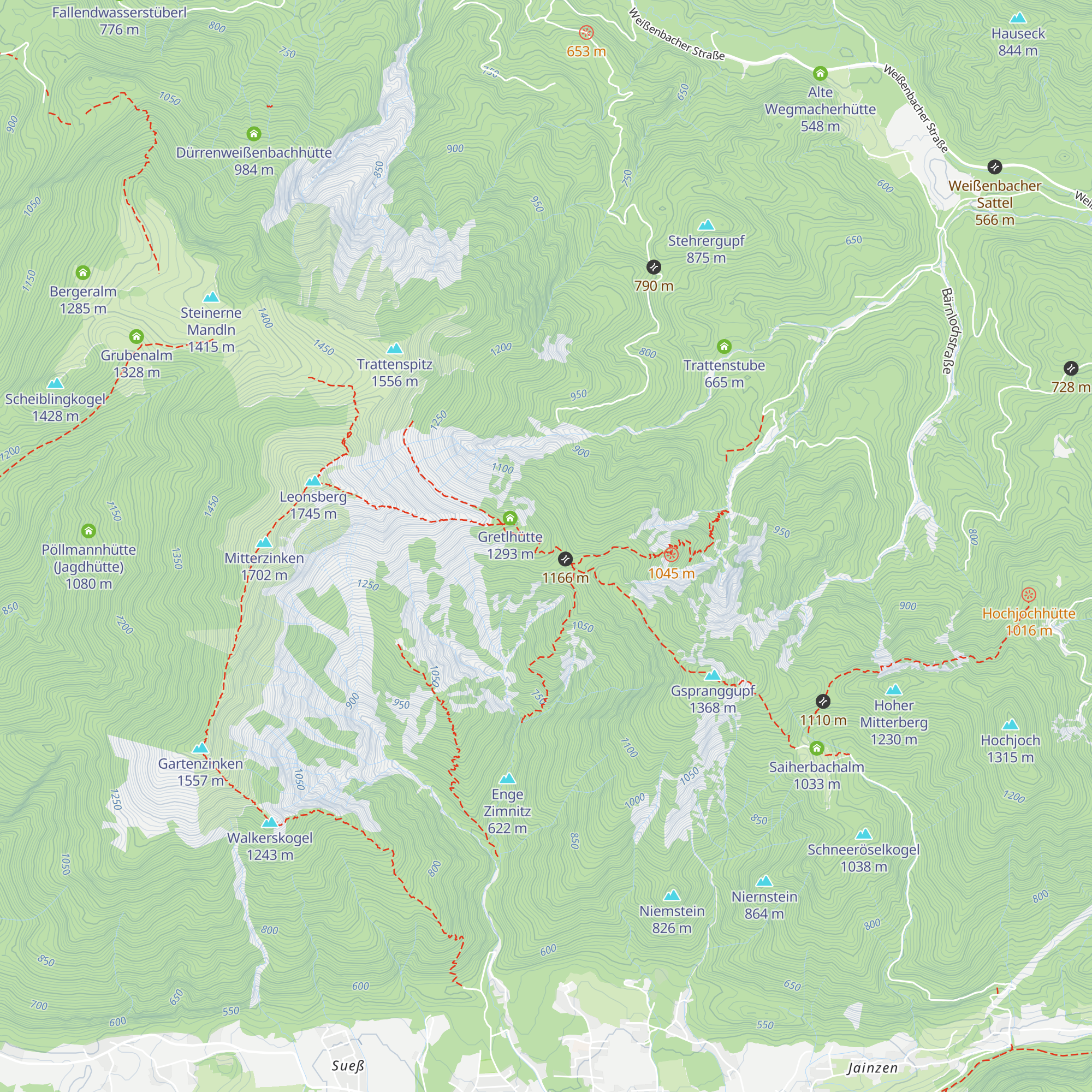 Schüttalm (verfallen) map