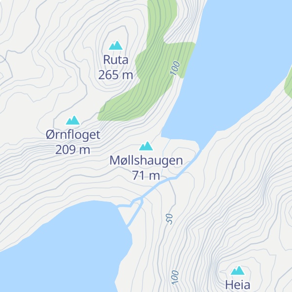 Map of Møllshaugen