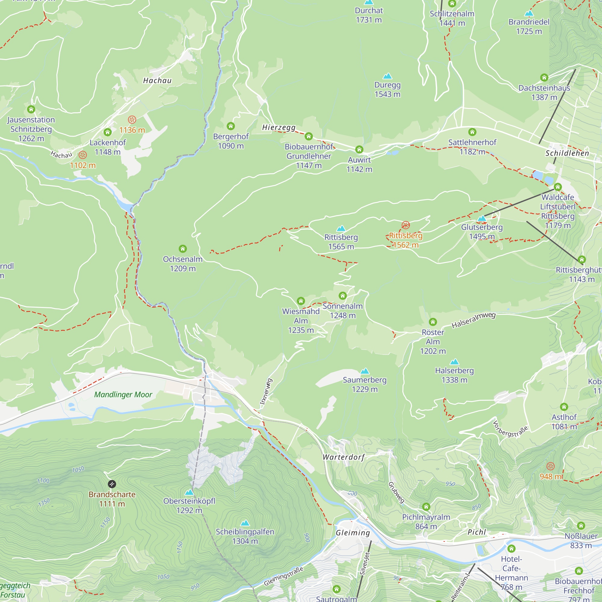 Wiesmahd Alm map