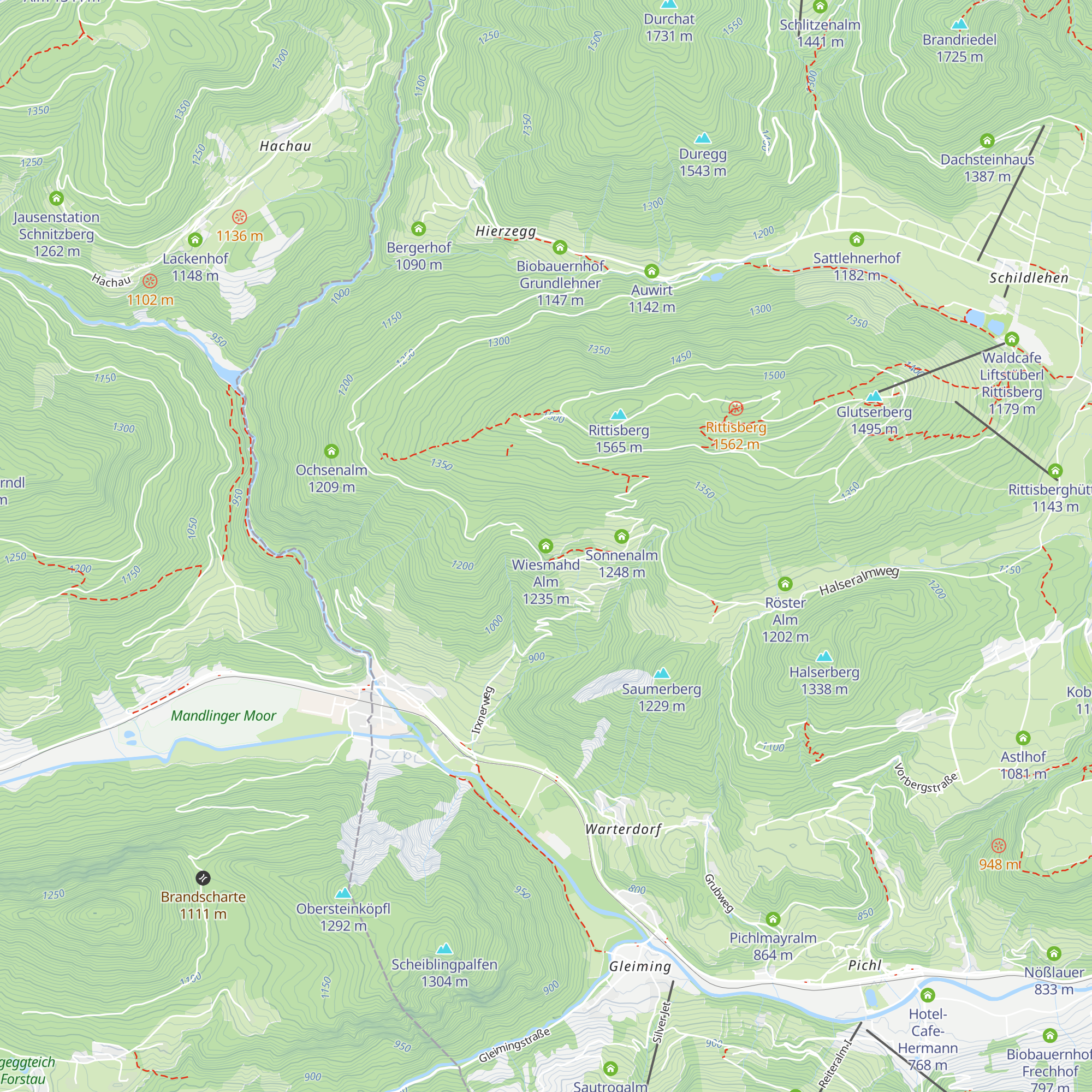 Wiesmahd Alm map