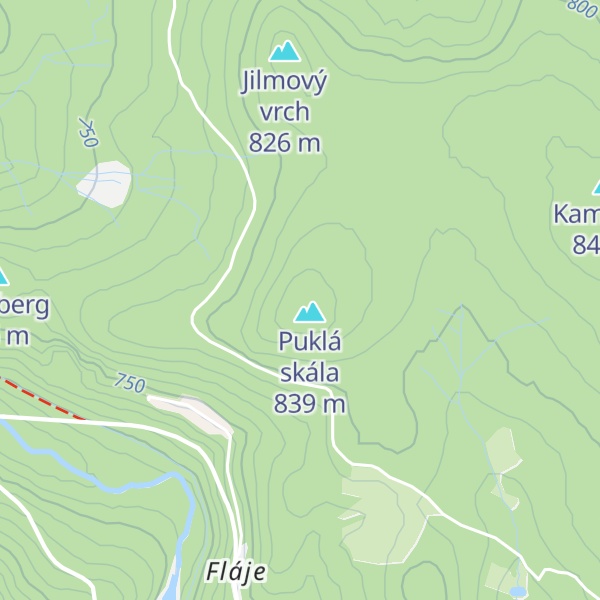 Map of Puklá věž