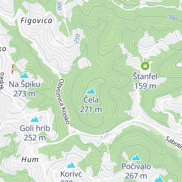 Map of Čela