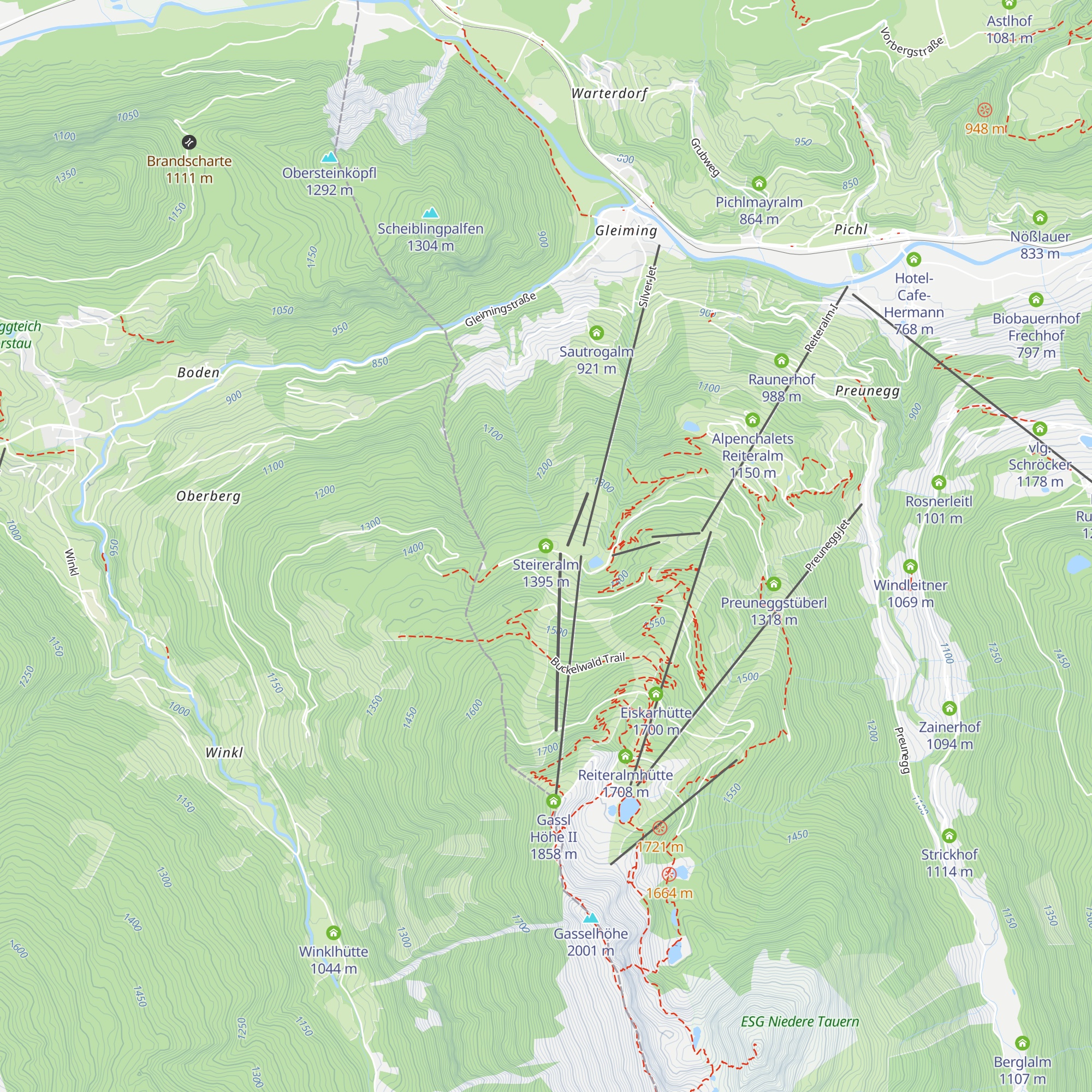 Steireralm map