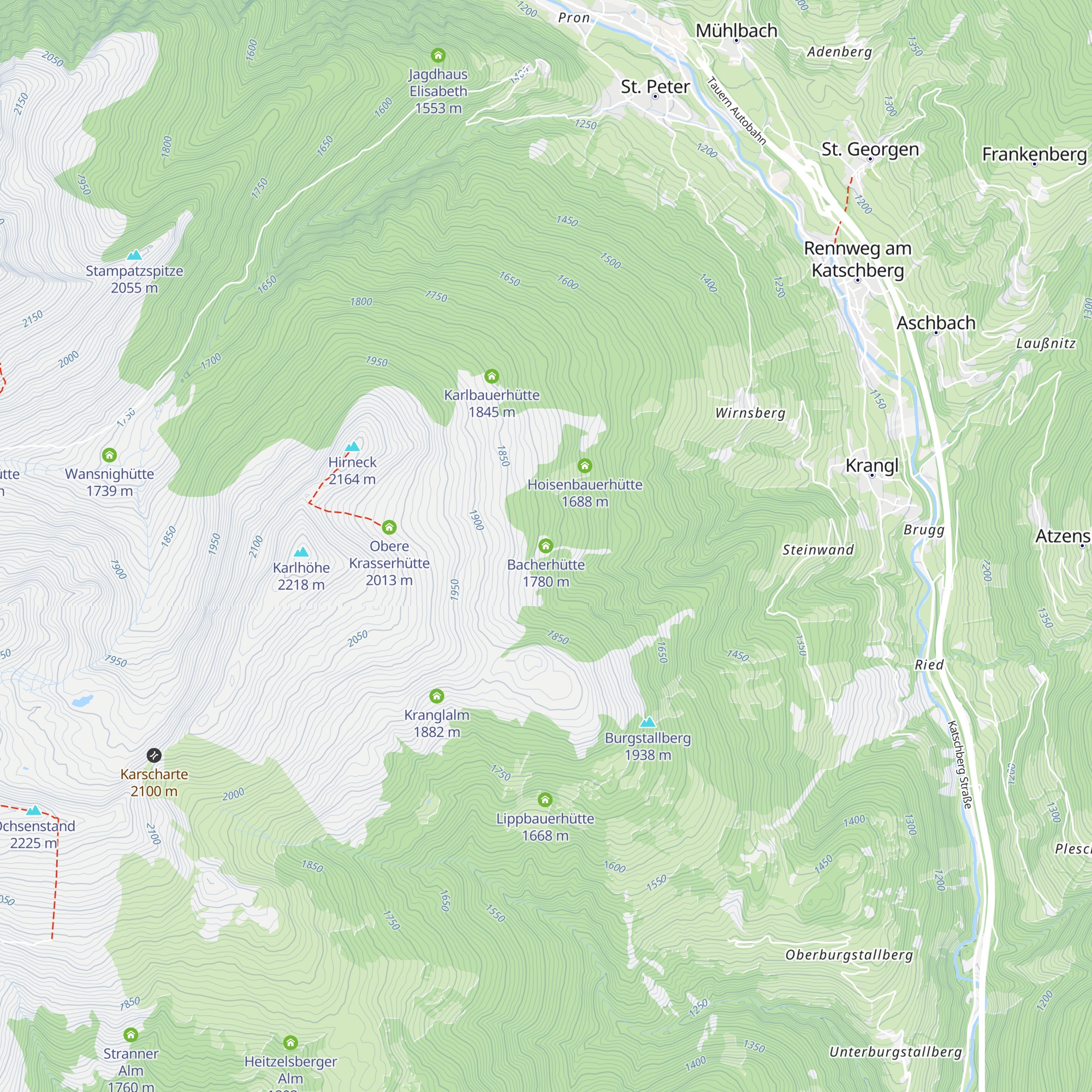 Bacherhütte map
