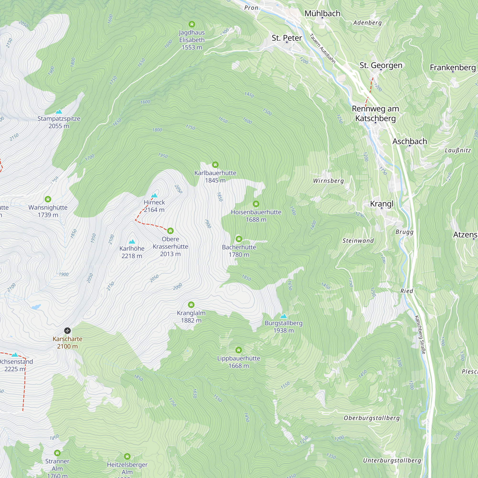 Bacherhütte map