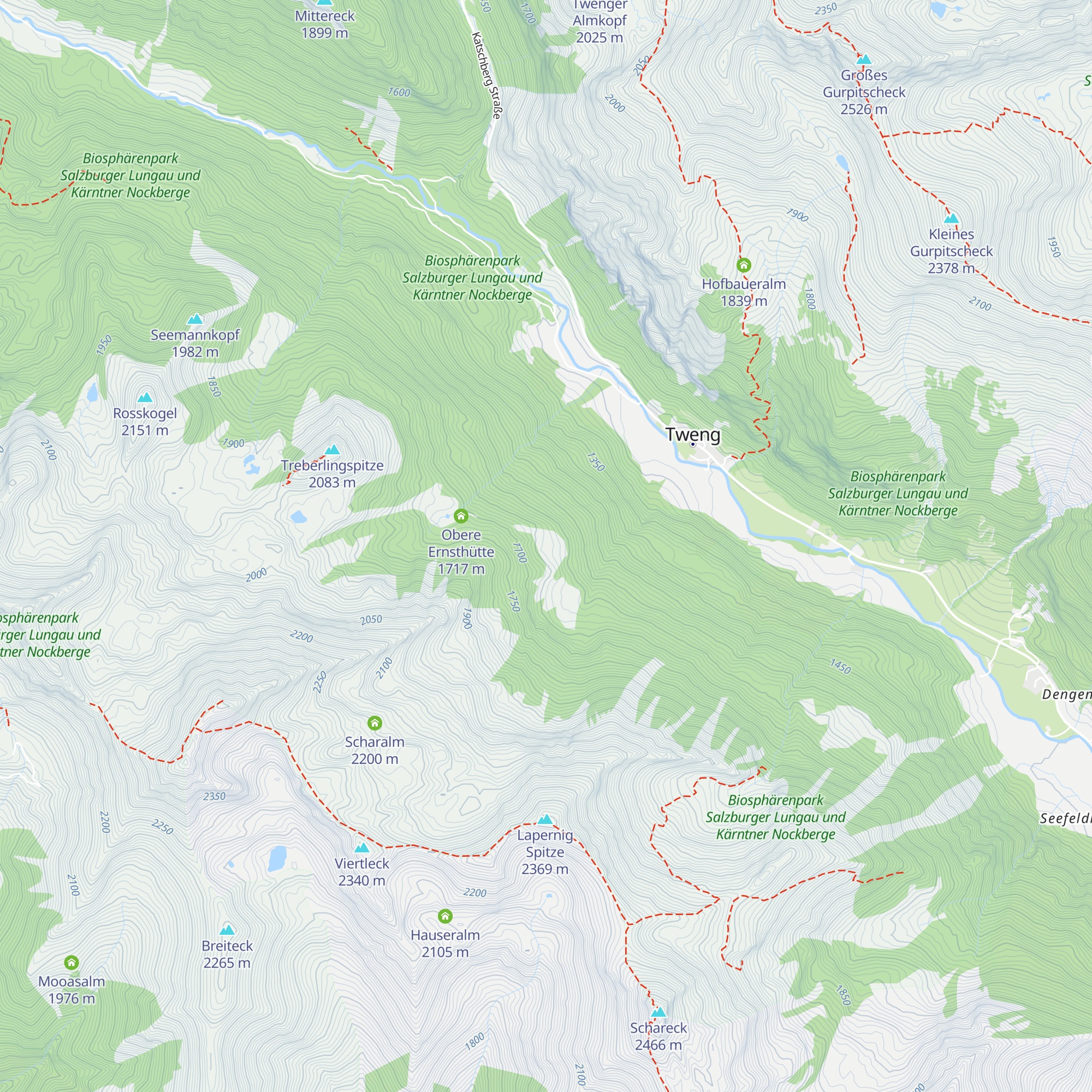 Wieseneggeralm map