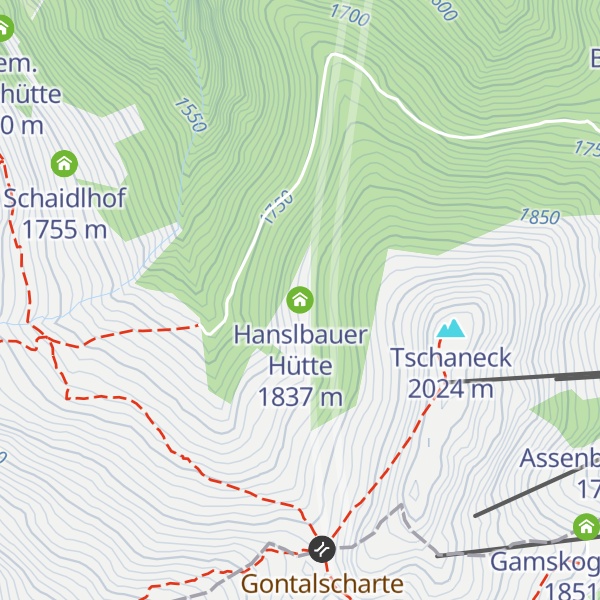 Map of Hanslbauer Hütte