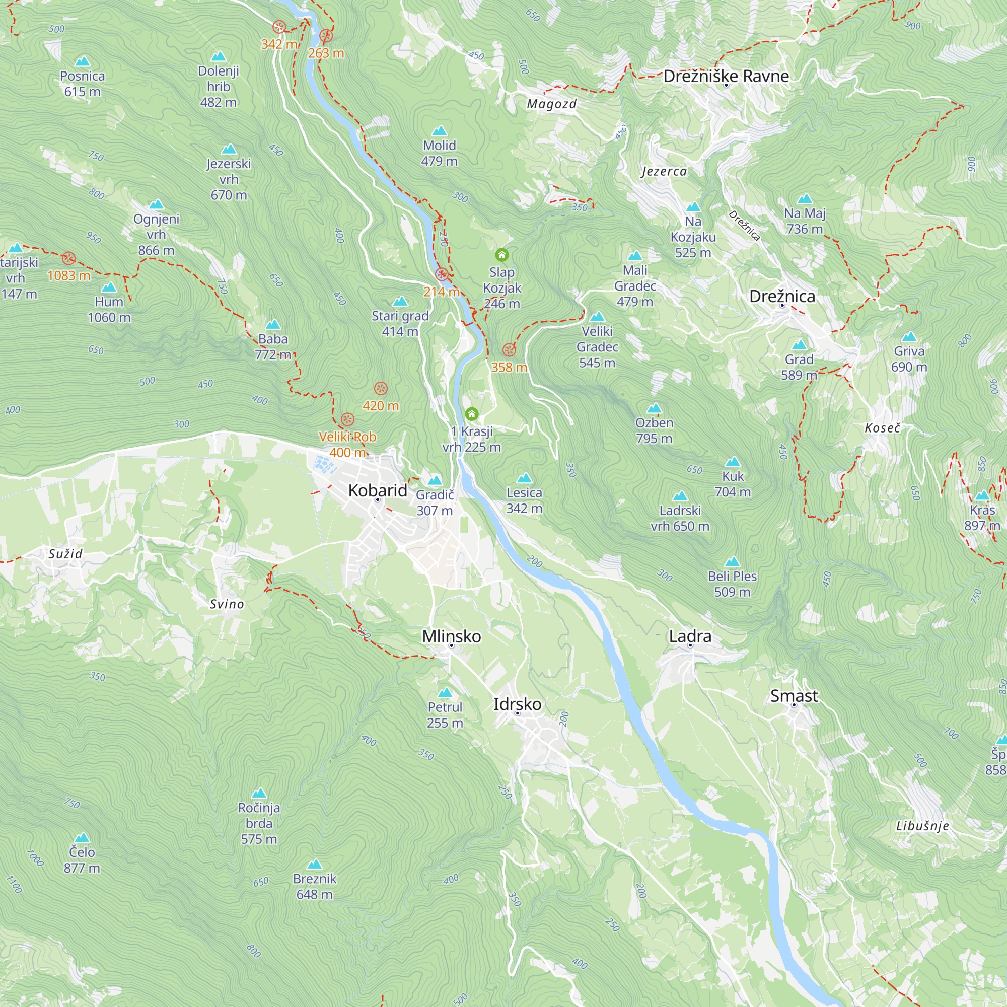 Soča House apartment map