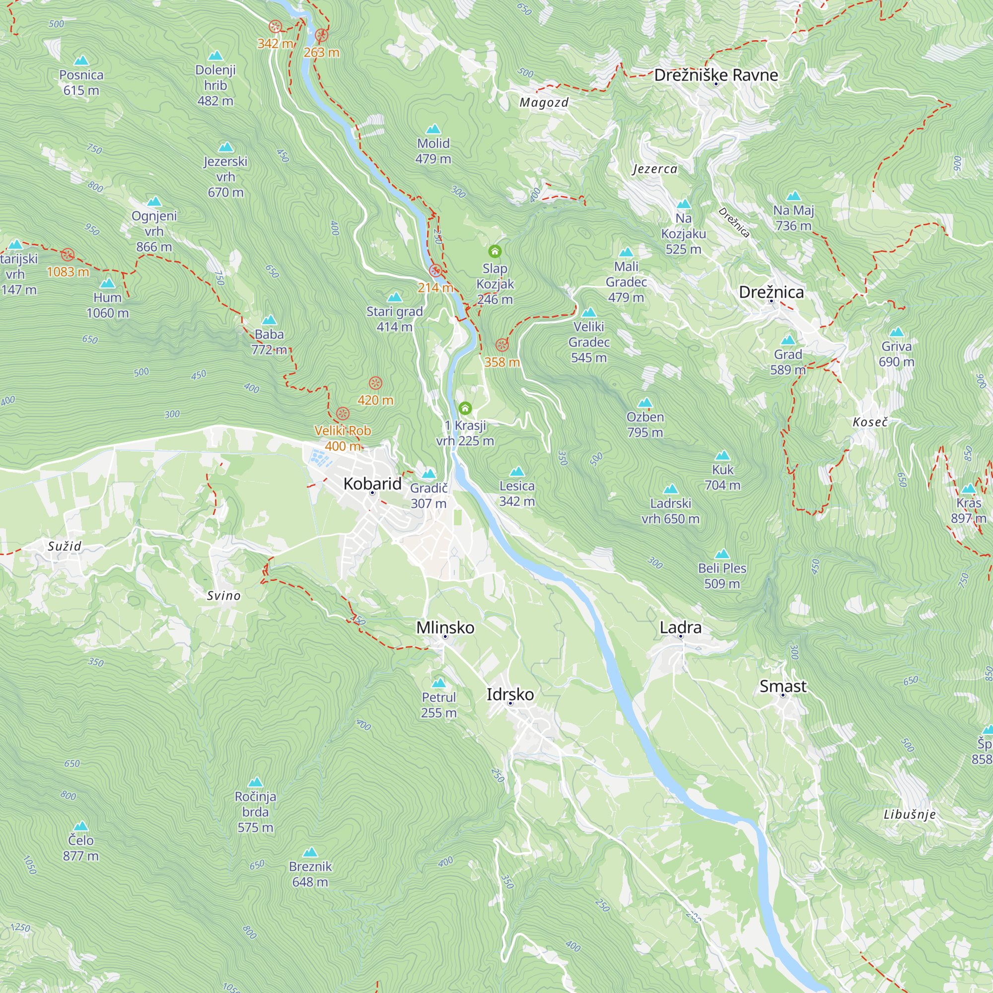 Soča House apartment map