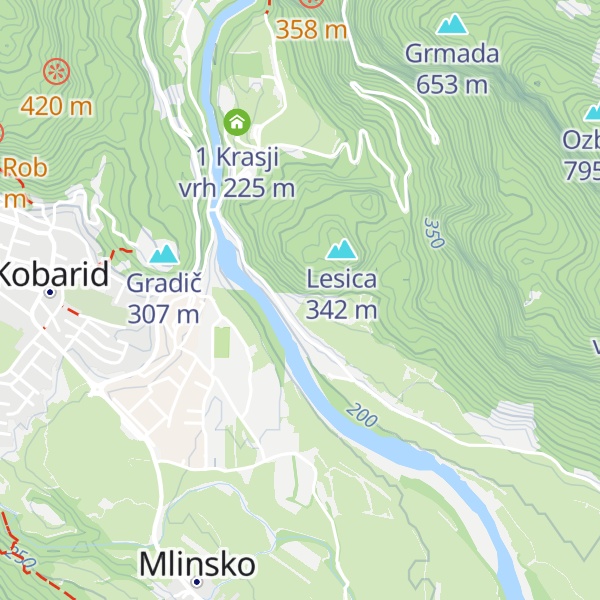 Map of Soča House apartment