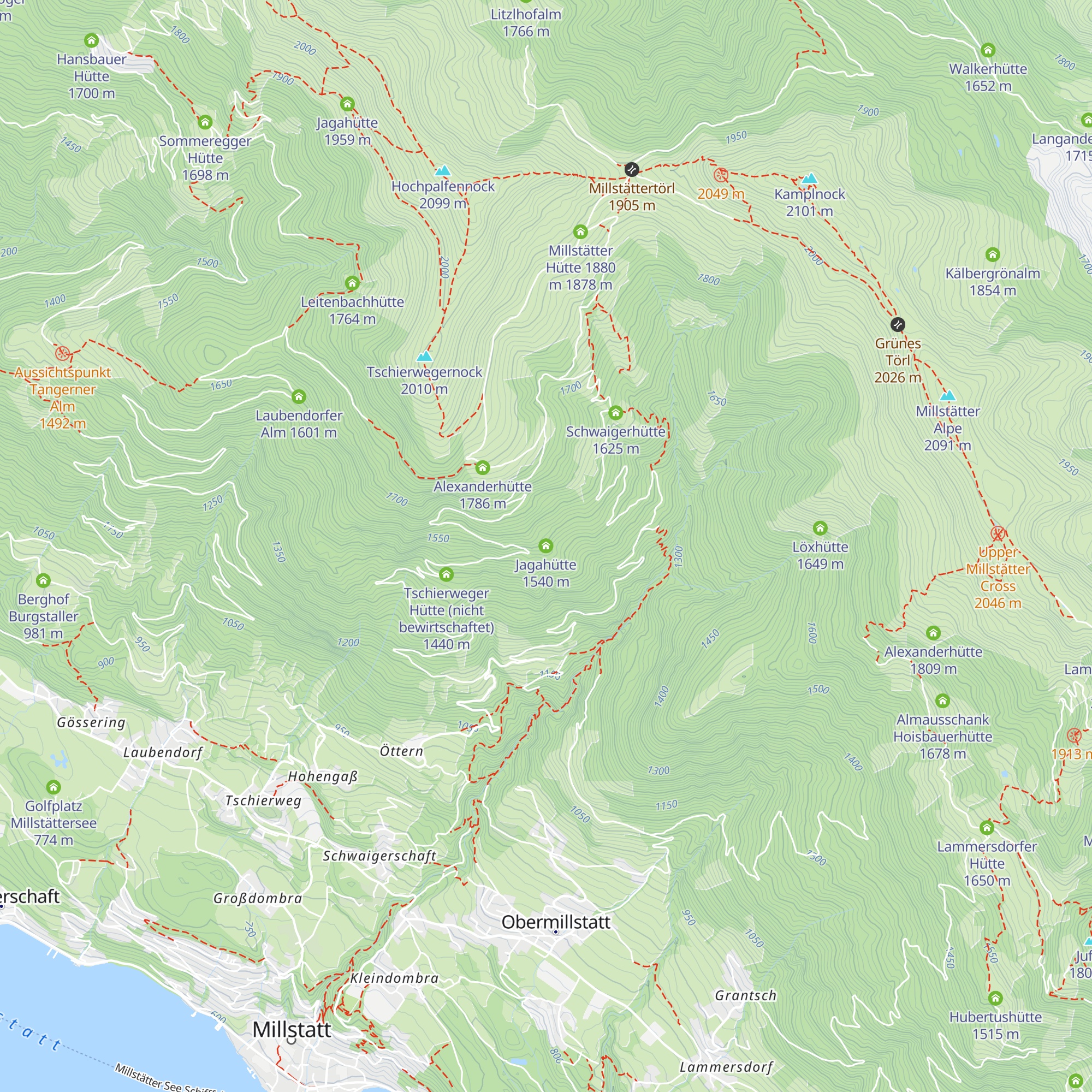 Jagahütte map